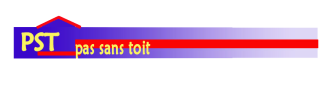 Logo "Pas sans toit" Logo violet et rose "Pas Sans Toit"